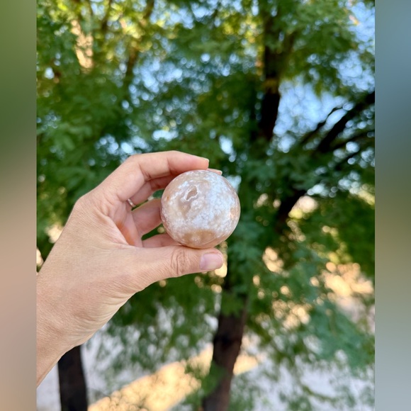 Flower Agate Sphere - Picture 3 of 6